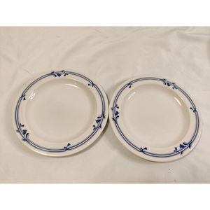 2 ADAMS MICRATEX COOKWARE BLUEBELL DESSERT PLATES ENGLAND 6" READ DESCRIPTION